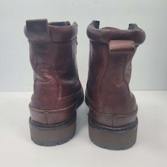 Polo Ralph Lauren Willingcott Men's Brown Leather Lace-Up Boots 14323 US Size 8D - Picture 4 of 11